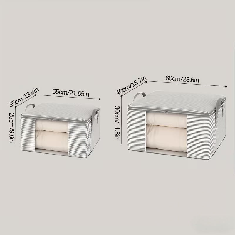 Praktisk förvaringsbox med fönster – perfekt under säng och i garderob