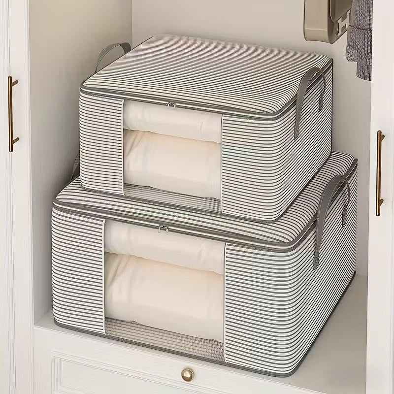 Praktisk förvaringsbox med fönster – perfekt under säng och i garderob